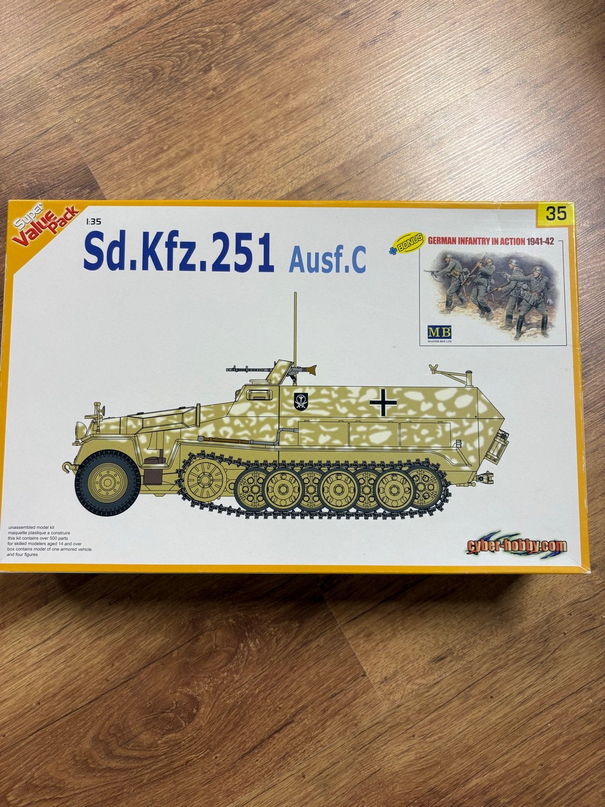 Sd.Kfz.251 Ausf.C Modelbouwkit met Duitse Infanterie, Tank, 1:32 tot 1:50, Nieuw, Ophalen