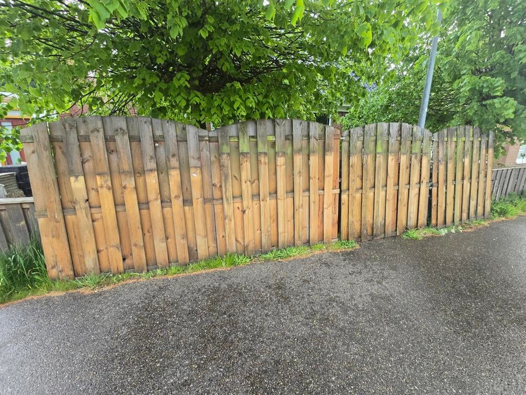 Houten schuttingdelen / tuinscherm 180x180 cm - 4 stuks, Ophalen, 6 meter of meer, Hout, 1 tot 2 meter