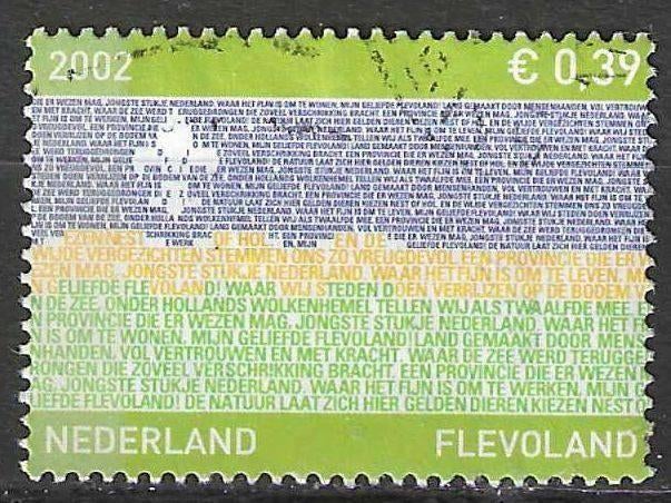 Nederland 2002 - Yvert 1952 - Provincie Flevoland (ST), Postzegels en Munten, Postzegels | Nederland, Verzenden, Gestempeld