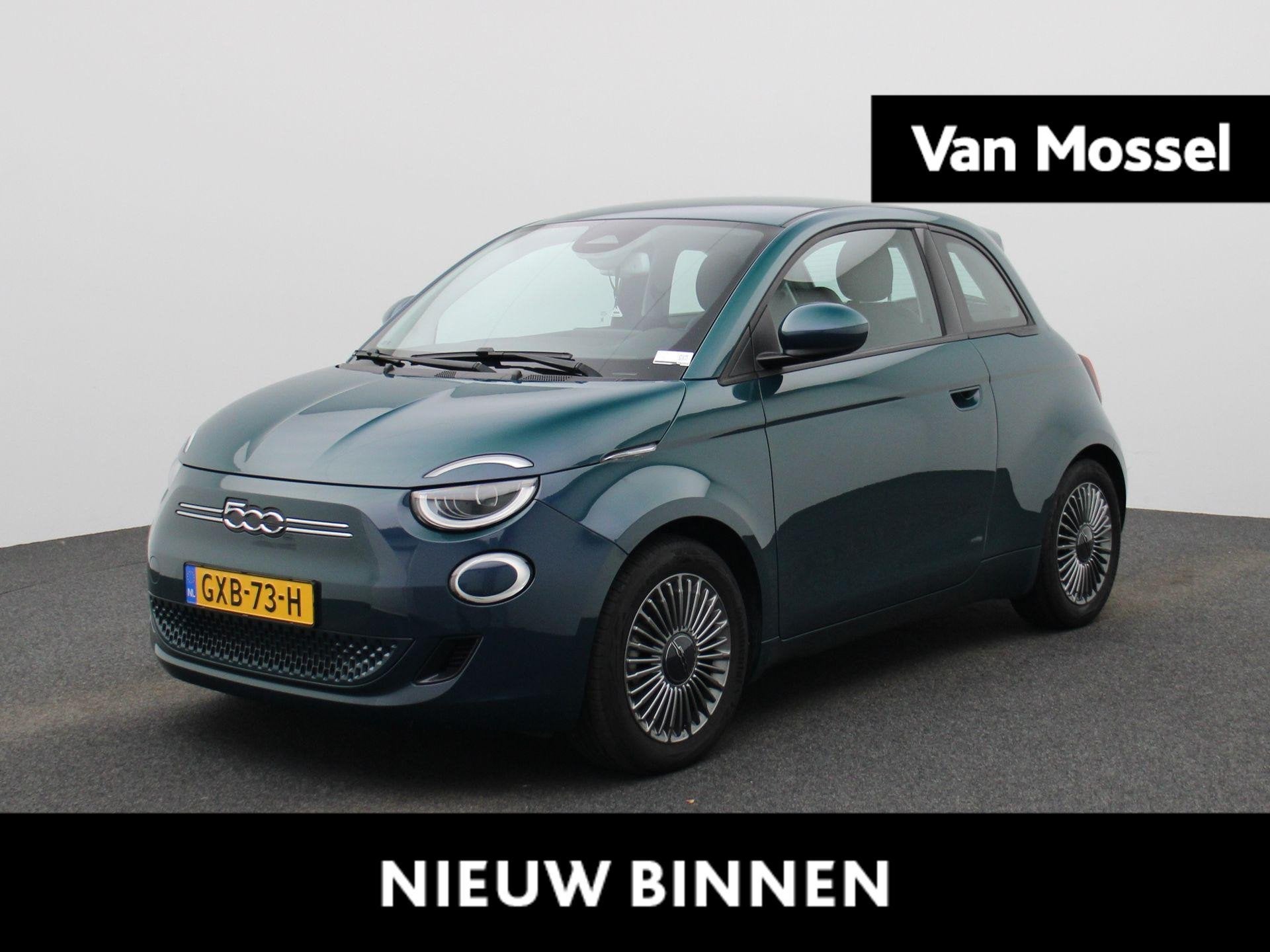 Fiat 500 Icon 42 kWh | Automaat | Parkeer sensoren | Navigat, Auto's, Stof, 118 pk, 4 stoelen, Stoelverwarming