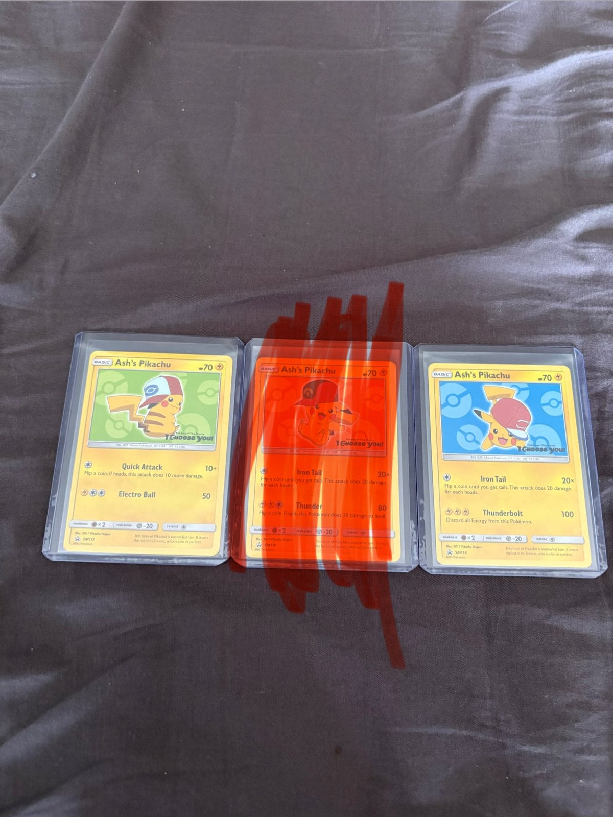 2 ash’s pikachus sm112/114, Hobby en Vrije tijd, Verzamelkaartspellen | Pokémon, Ophalen of Verzenden, Zo goed als nieuw, Meerdere kaarten