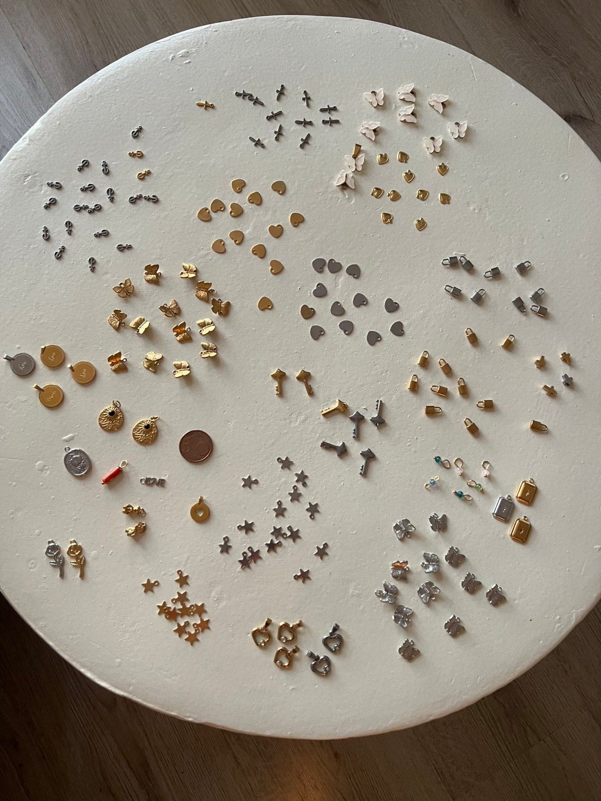 Groot pakket bedels voor sieraden maken! Rvs stainless steel, Ophalen of Verzenden, Zo goed als nieuw