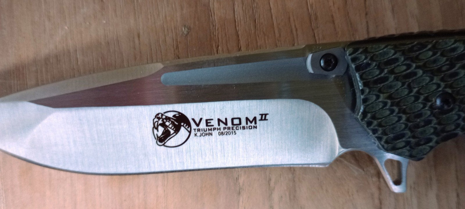 Venom II Zakmes - S35VN Staal, Groen G10 Handvat, Ophalen of Verzenden