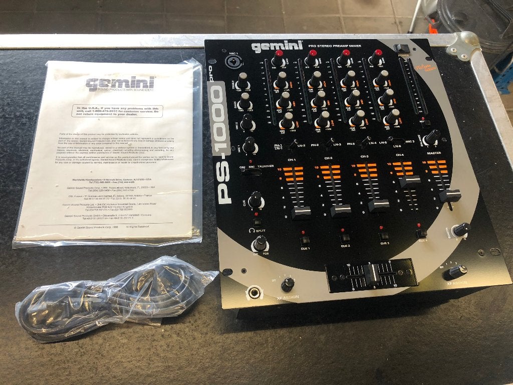 Gemini PS1000 professioneel mengpaneel nieuw in doos, Ophalen of Verzenden, Nieuw, 5 tot 10 kanalen, Microfooningang