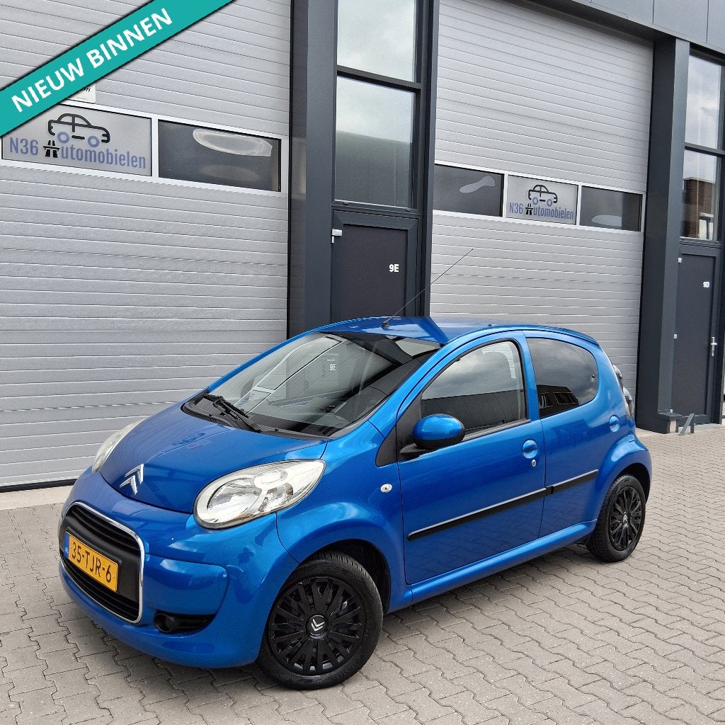 Citroen C1/2012/1e EIGENAAR/CARPLAY/5DR/AIRCO/N.A.P., Auto's, Citroën, Voorwielaandrijving, Euro 5, Stof, Zwart