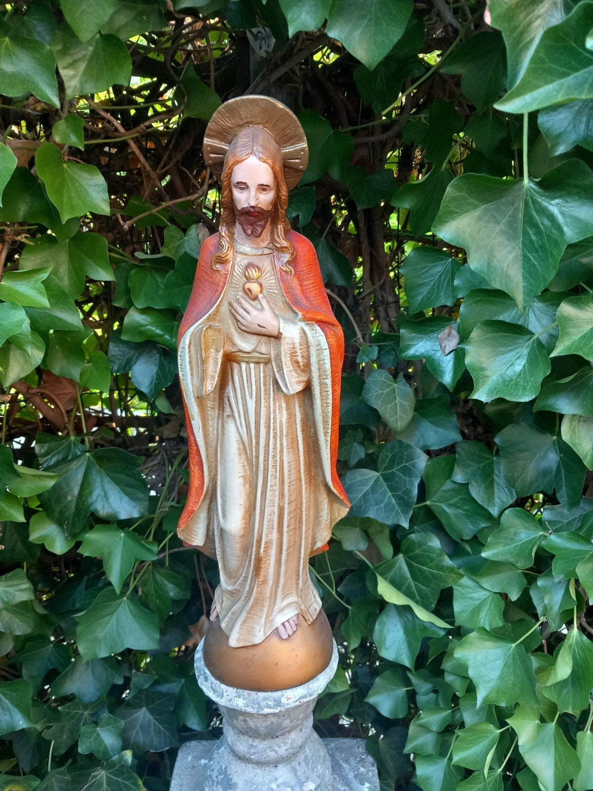 Heilig Hart beeld van Jezus Christus, 55 cm, Antiek en Kunst, Ophalen of Verzenden