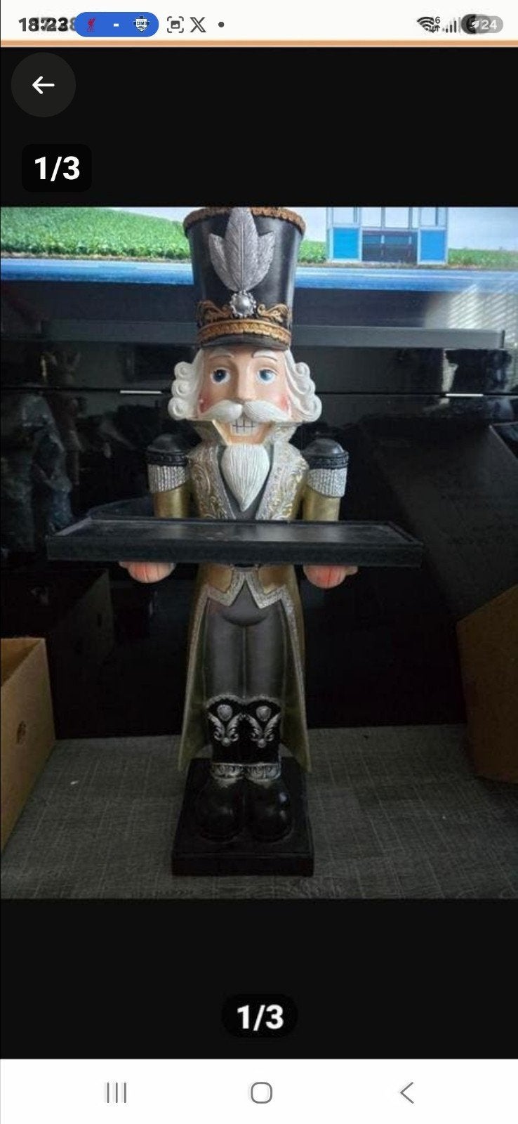 Notenkraker beeld met dienblad - Decoratie, Ophalen, Nieuw