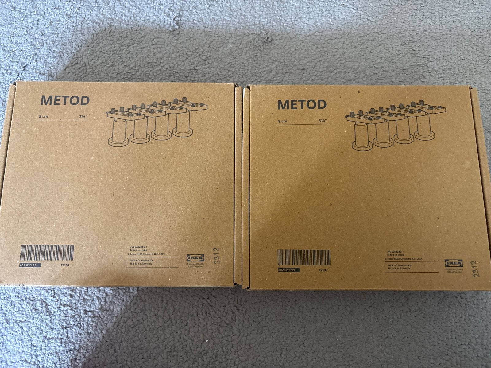 IKEA METOD Poten 8 cm - Nieuw in doos, Overige typen, Ophalen of Verzenden, Nieuw, IKEA
