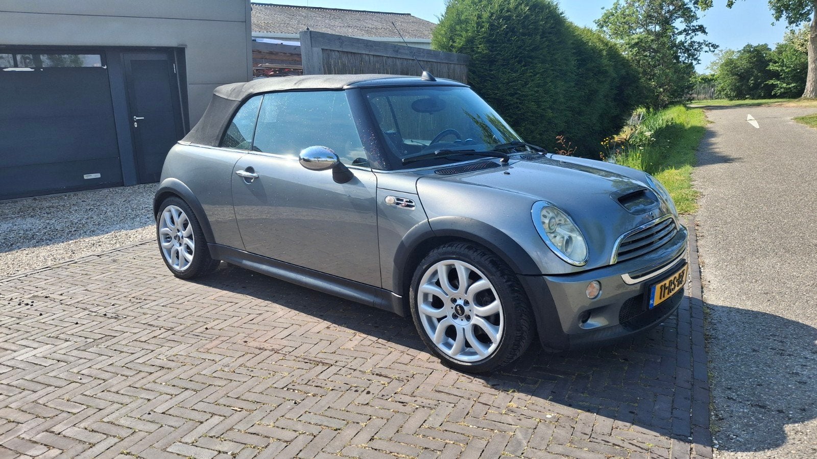 Mini 1.6 16V Cooper S Cabrio 2005 Grijs, Auto's, Mini, Particulier, Benzine, G, Cabriolet, Handgeschakeld, Origineel Nederlands