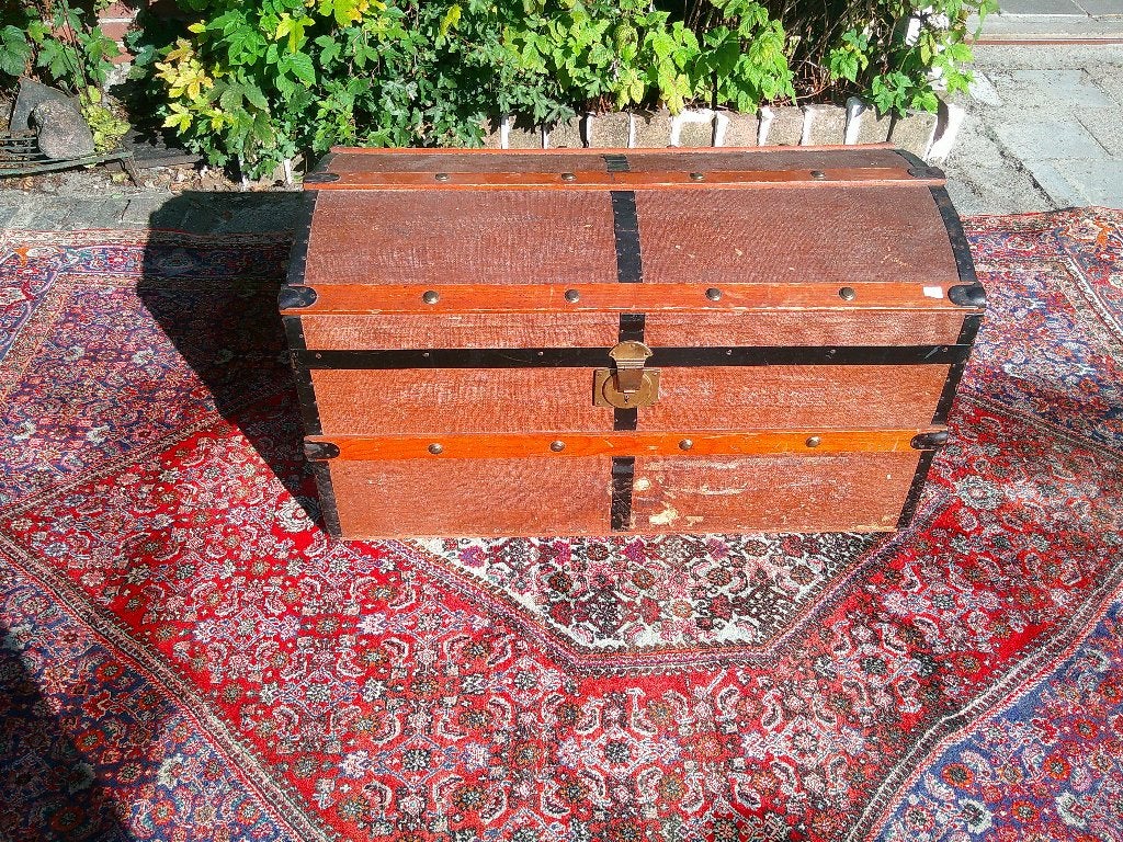 hutkoffer - dekenkist - kist, Ophalen, Minder dan 50 cm, Gebruikt, 50 tot 100 cm