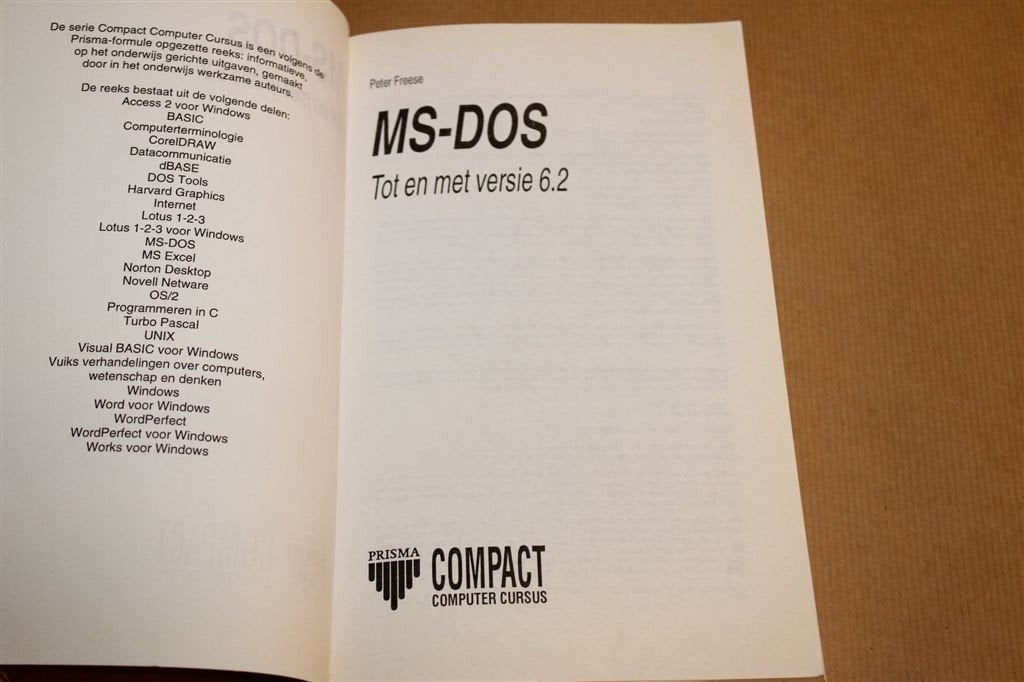 MS-DOS tot en met Versie 6.2 — Vintage Naslagwerk 1995, Ophalen of Verzenden, Gelezen, Internet of Webdesign