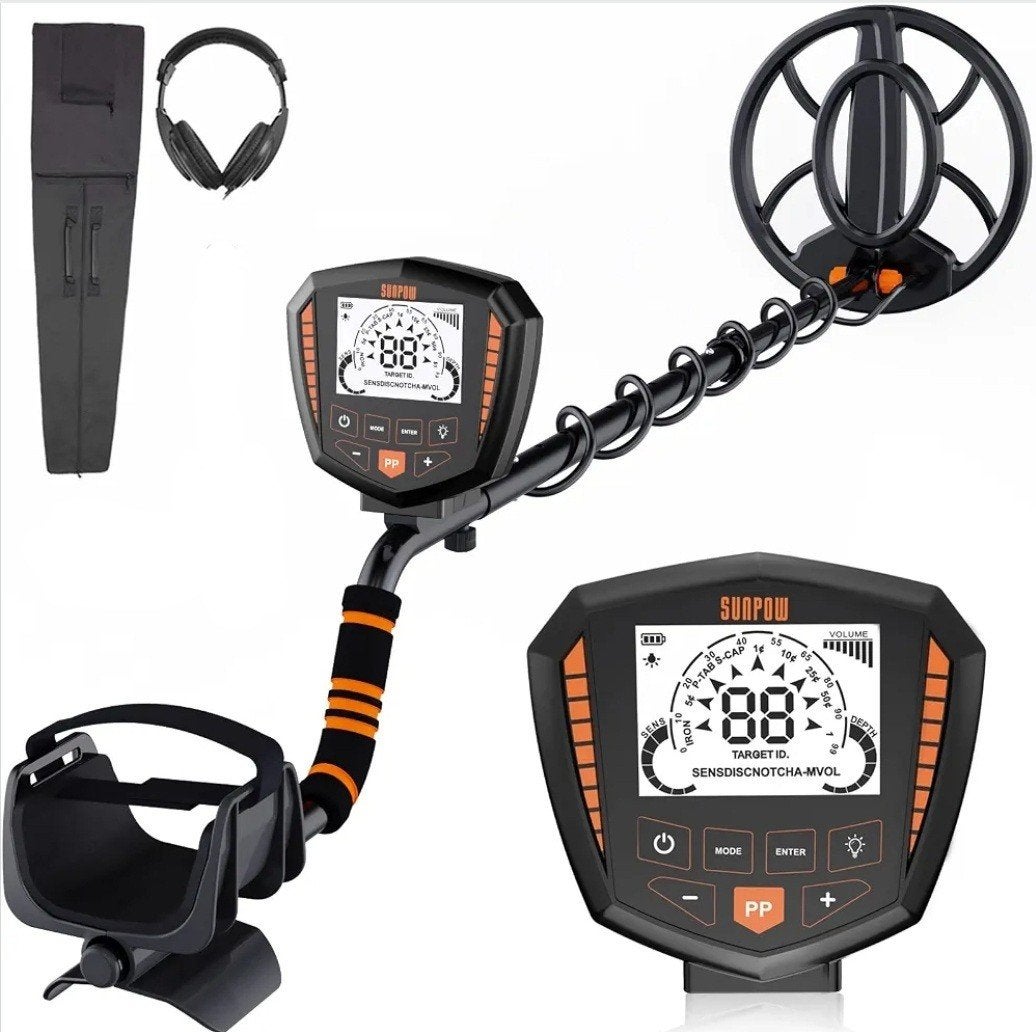 SUNPOW Metaaldetector Professionele Set IP68 Waterdicht, Hobby en Vrije tijd, Ophalen of Verzenden, Gebruikt, 30 cm of minder