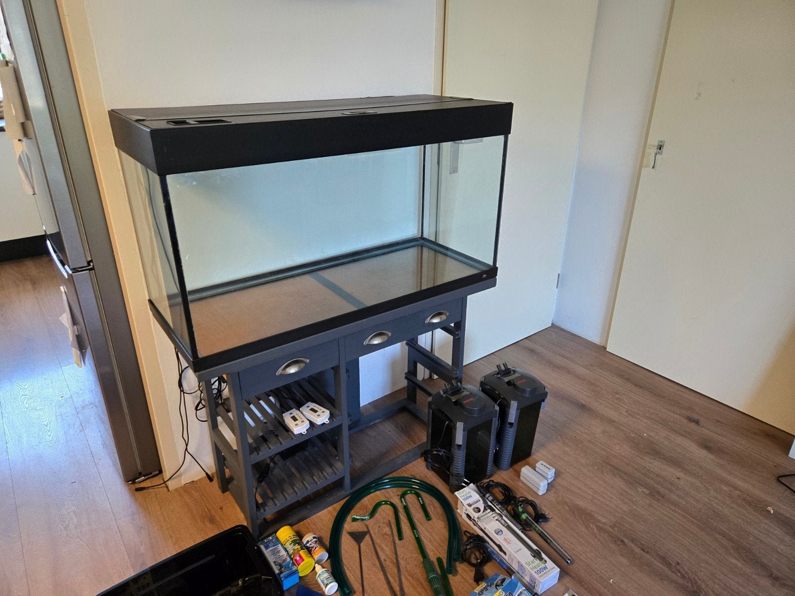 Aquarium 100x40x50 met alle toebehoren en veel extra., Dieren en Toebehoren, Ophalen, Gebruikt, Leeg aquarium, Juwel