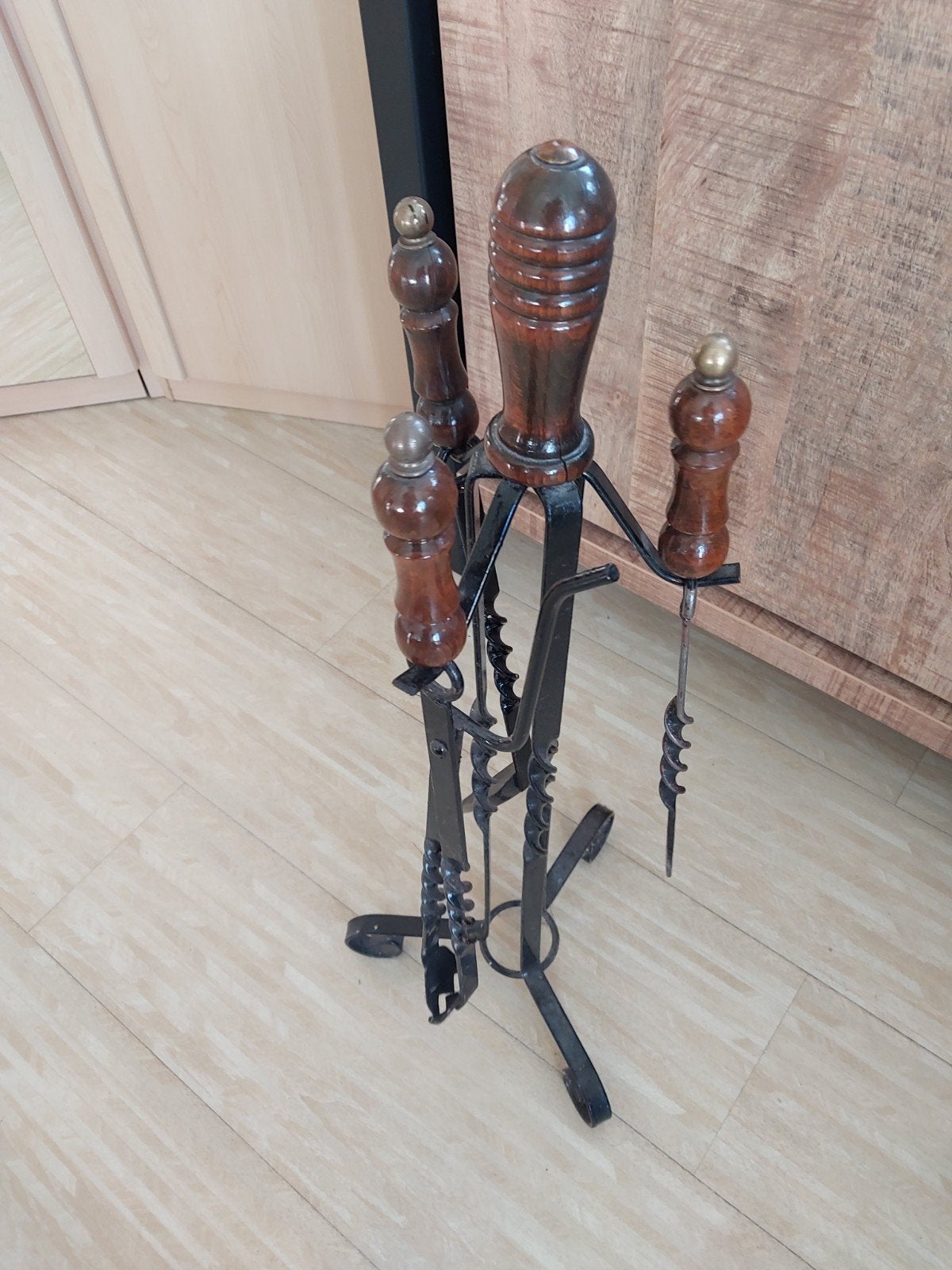 Handgemaakt houtkachel bestek gereedschap, Ophalen of Verzenden, Gebruikt, Houthaard