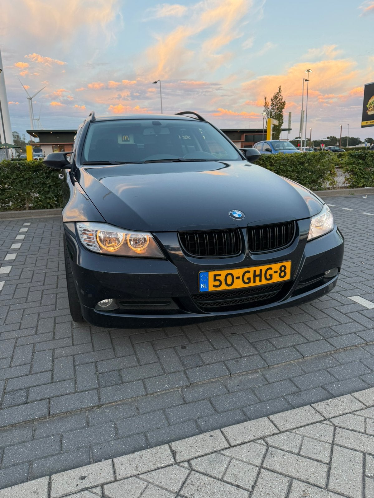 BMW 3-Serie 2.0 318 I Touring 2008 Zwart, Zwart, Zwart, Origineel Nederlands, Handgeschakeld