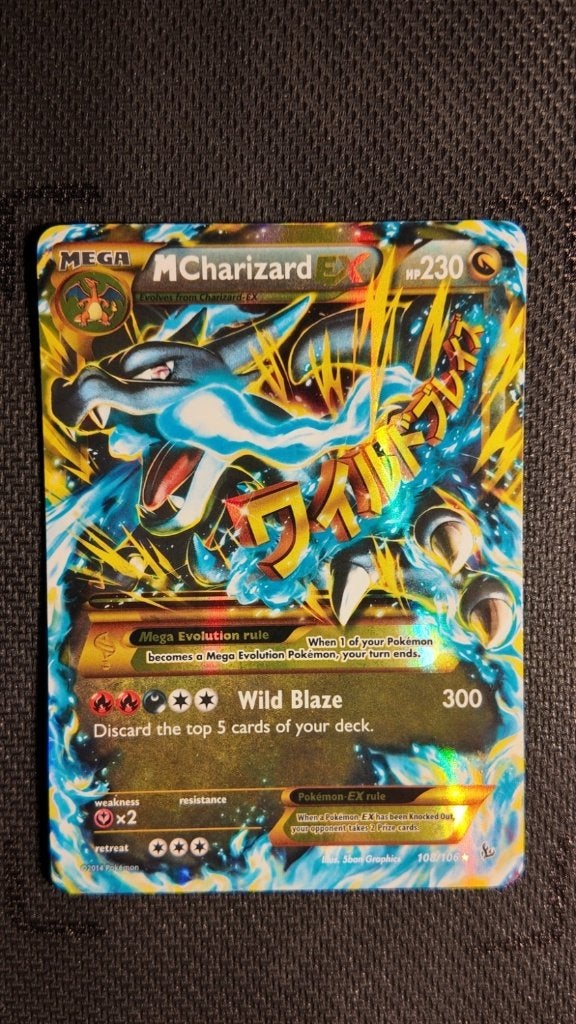 M Charizard-EX 108 Flashfire | Pokemon kaart, Ophalen, Losse kaart, Foil