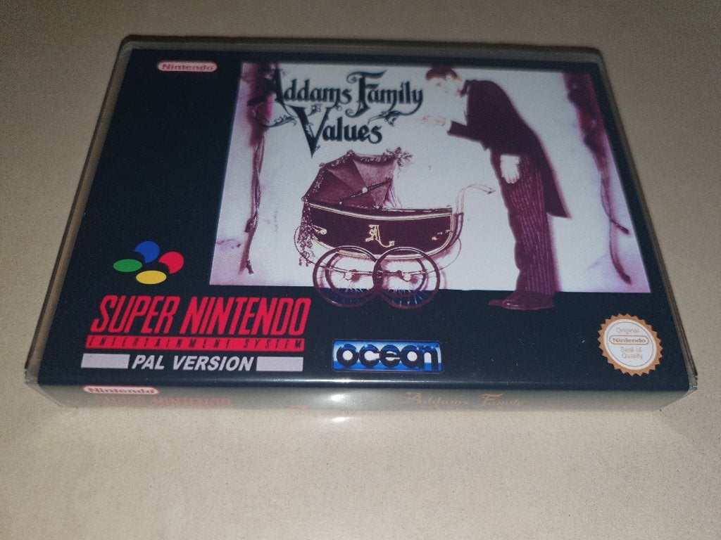 Addams Family Values SNES Game Case, Spelcomputers en Games, Avontuur en Actie, Verzenden, 1 speler, Zo goed als nieuw