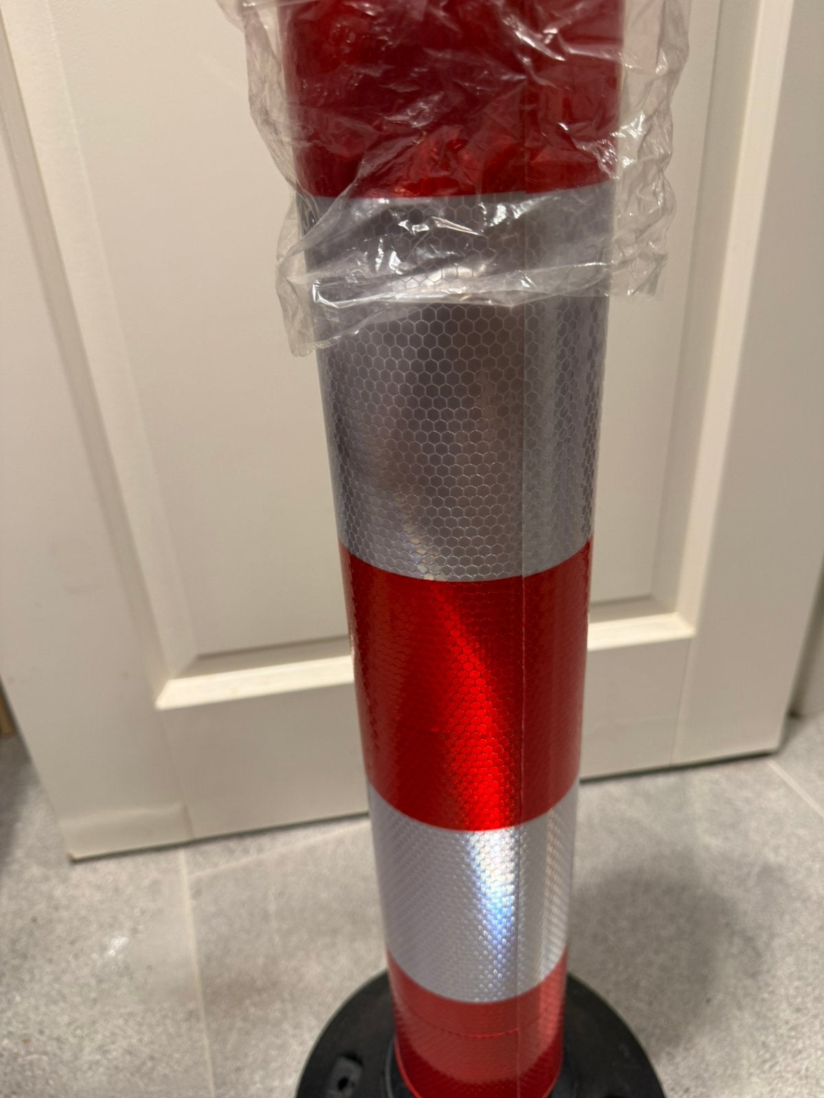 Flexibele afzetpaal FlexPin met voet, rood wit, Ophalen, Zo goed als nieuw, Palen