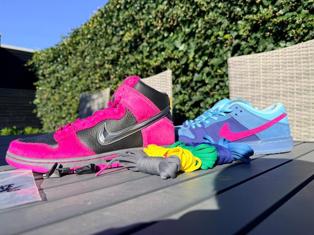 Nike SB Run the juwels Volledige set Maat 42.5, Blauw, Ophalen of Verzenden, Sneakers of Gympen, Zo goed als nieuw