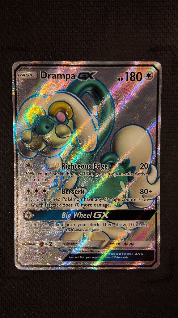 Drampa-GX 1 142 Guardians Rising | Pokemon kaart, Ophalen, Zo goed als nieuw, Losse kaart, Foil