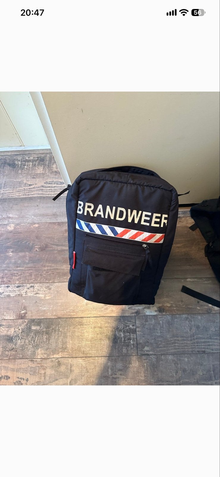 Unieke Cube Backpack van gerecyclede brandweerjas, Ophalen of Verzenden, Gebruikt, 25 tot 40 cm, Overige merken