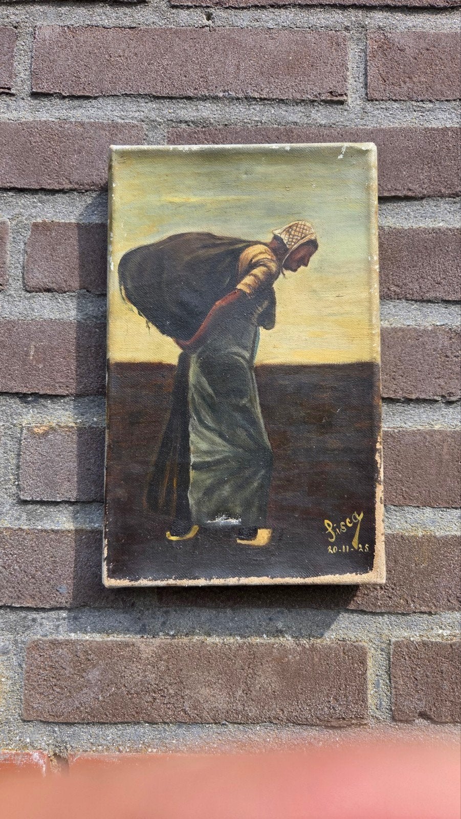 Antiek schilderij olie verf, Ophalen of Verzenden