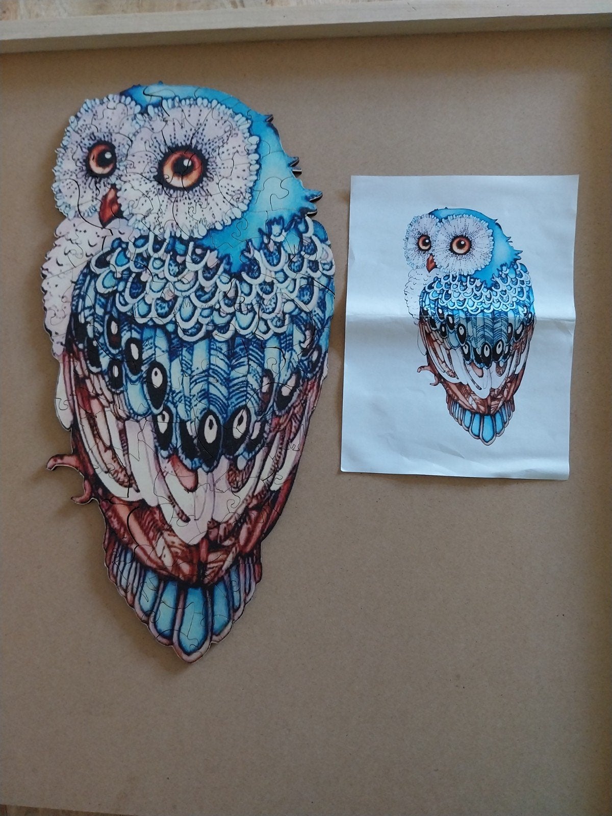 Houten Dieren Puzzel - Uil, Ophalen of Verzenden, Minder dan 500 stukjes