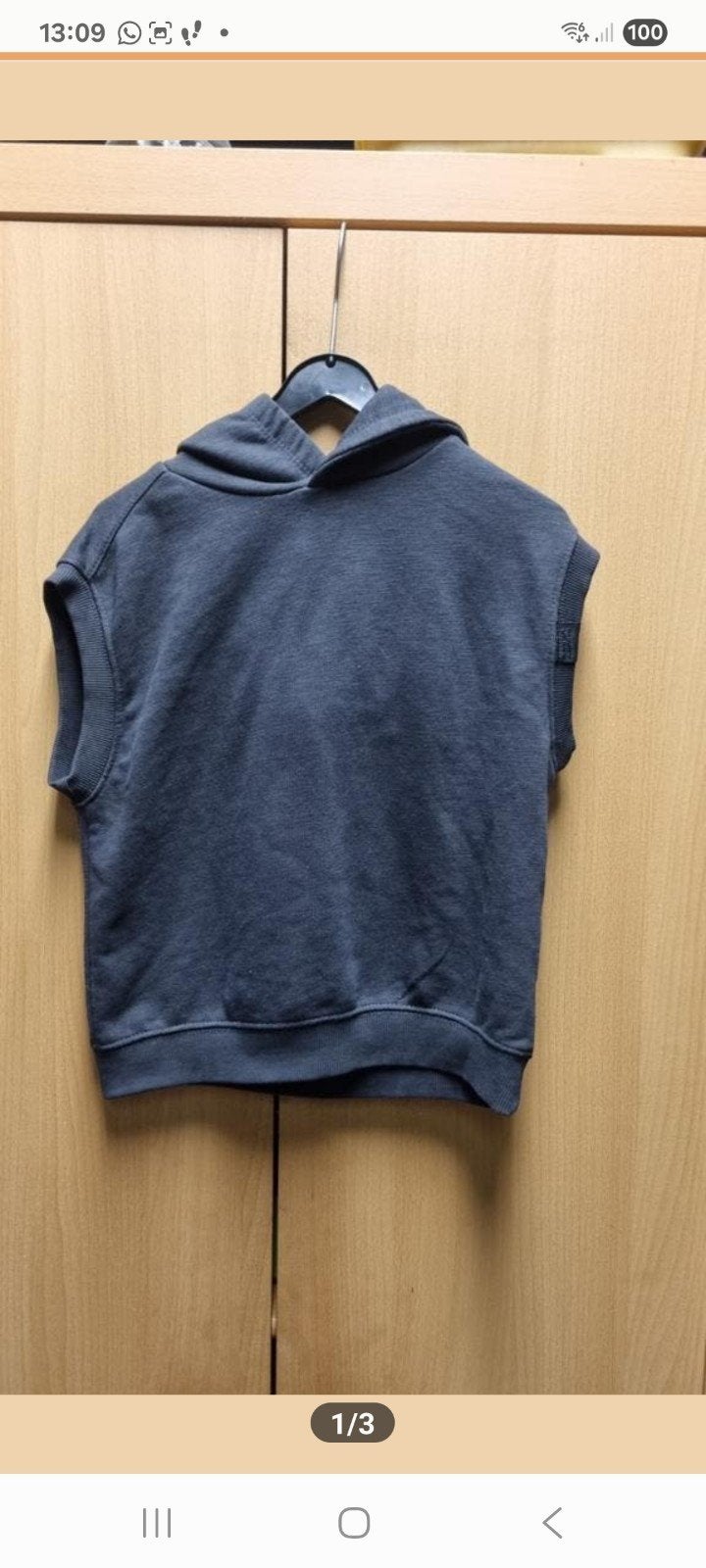 Zara mouwloos truitje met muts - donkergrijs (maat 110), Kinderen en Baby's, Kinderkleding | Maat 110, Gebruikt, Jongen of Meisje