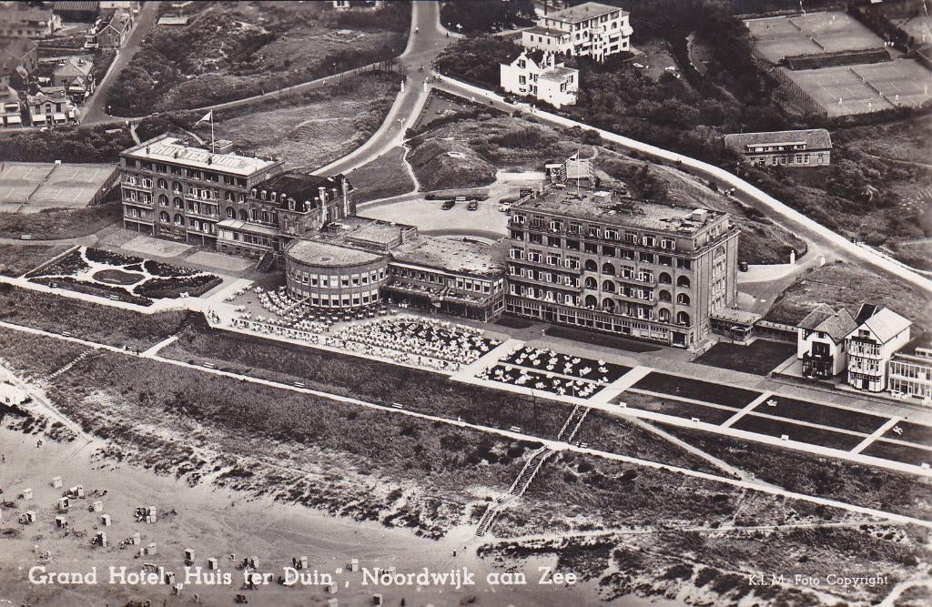 Noordwijk aan Zee. Grand Hotel "Huis ter Duin". (1956), Verzenden, 1940 tot 1960, Gelopen, Zuid-Holland