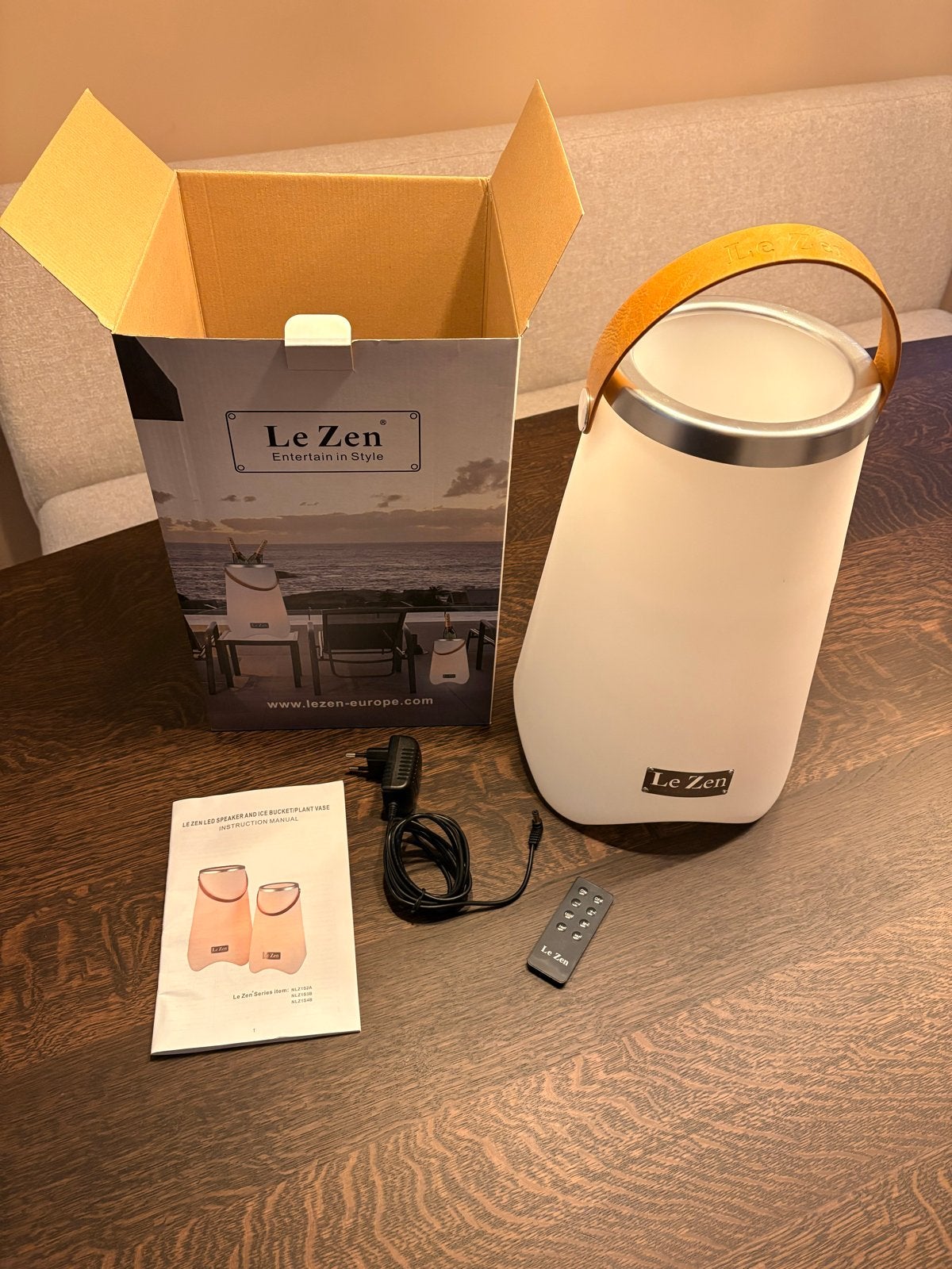Le Zen Sfeerlicht, Wijnkoeler & Bluetooth Speaker, Overige merken, Ophalen of Verzenden, Zo goed als nieuw, Draagbare speaker
