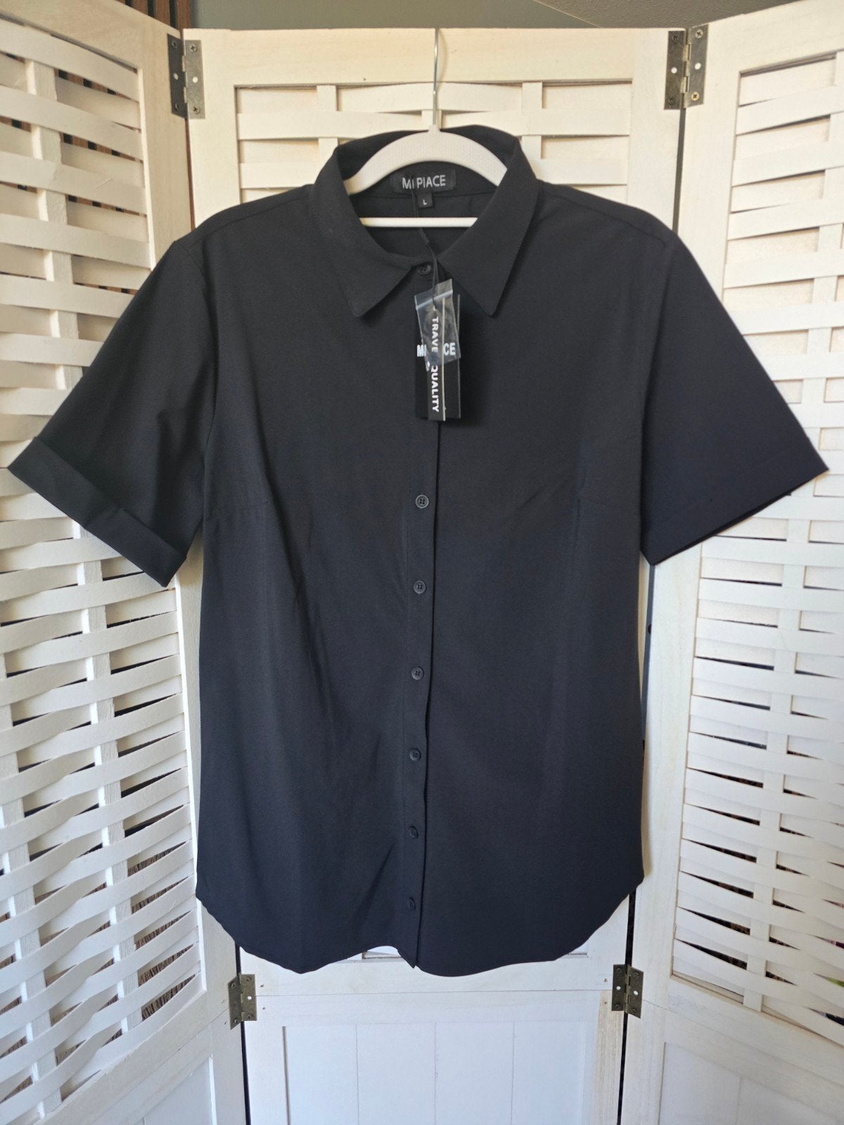 Nieuw mi piace travel L zwart blouse, Ophalen of Verzenden, Nieuw, Zwart