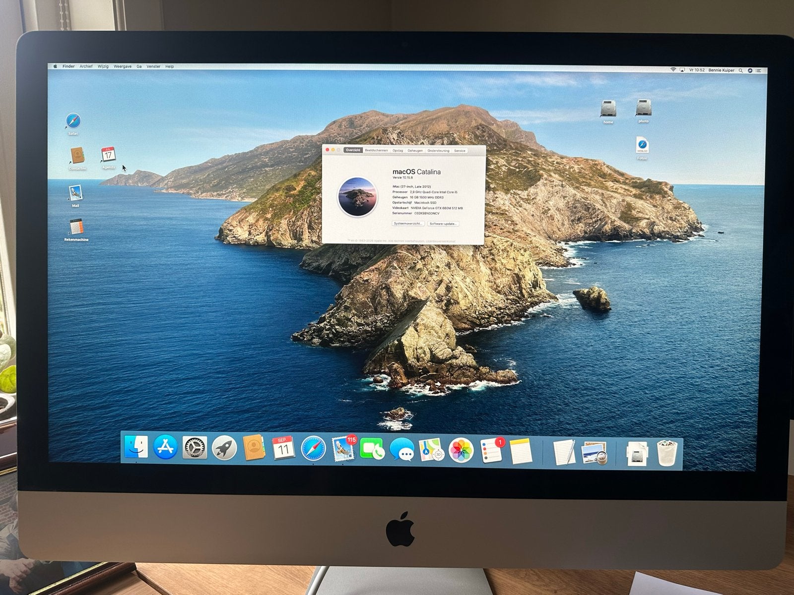 iMac 27-inch,  onbeschadigd, 16GB RAM, 2.9GHz i5, Gebruikt, 2 tot 3 Ghz, SSD, IMac