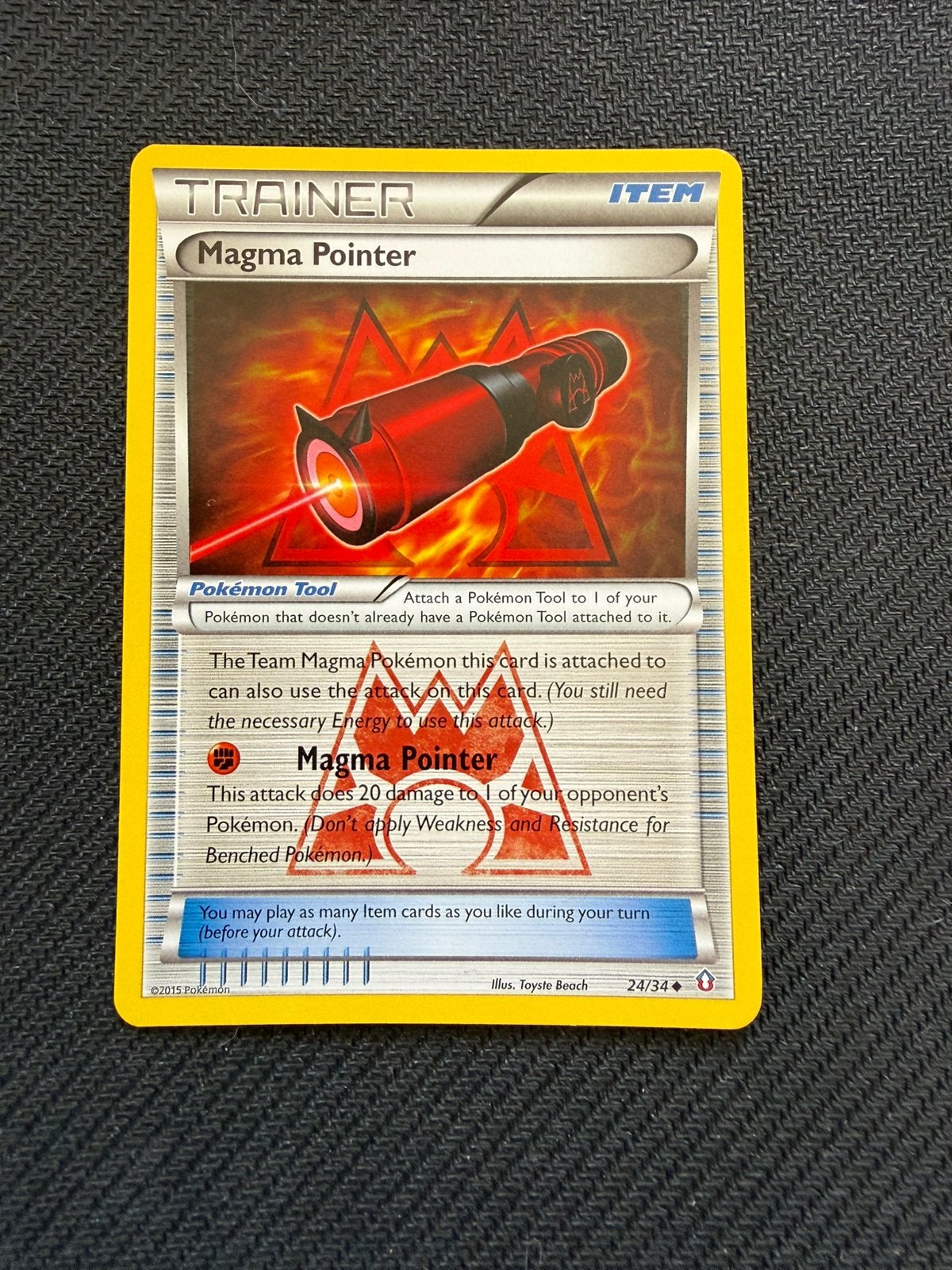 Magma Pointer 24/34 Double Crisis Pokemon, Ophalen, Nieuw, Losse kaart