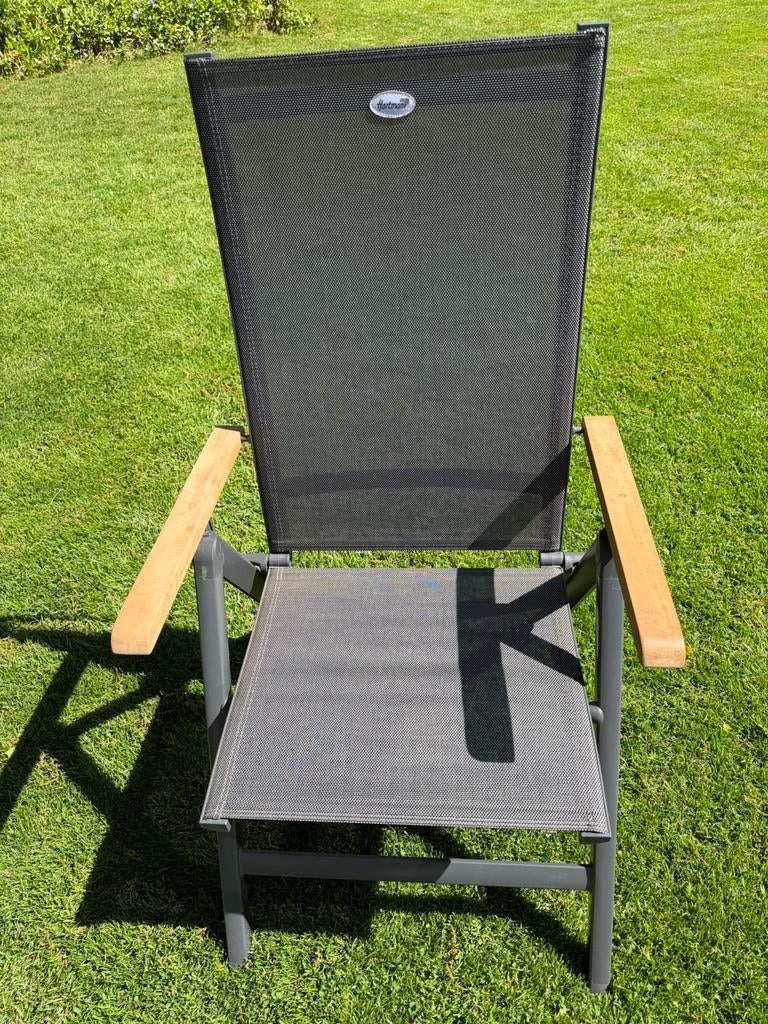 Hartmann Napoli luxe tuinstoel als nieuw set van 8, Ophalen, Zo goed als nieuw, Aluminium