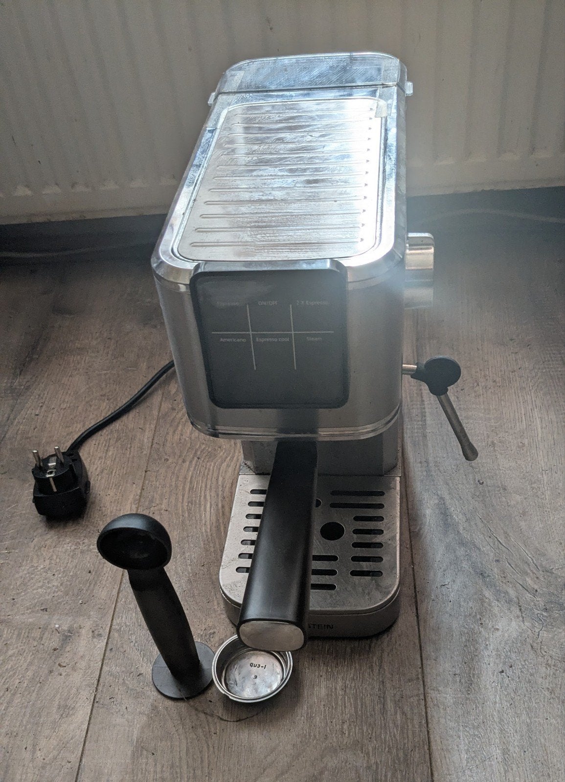 Klarstein Steelpresso, Ophalen of Verzenden, Zo goed als nieuw, Espresso apparaat, Gemalen koffie