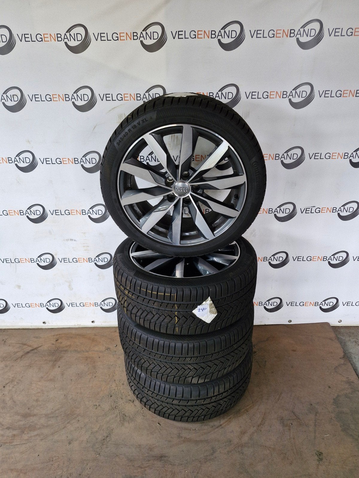 Winterset Audi A4 245 40 18 5x112 66.5 winterbanden vag, ., Banden en Velgen, Personenwagen, .