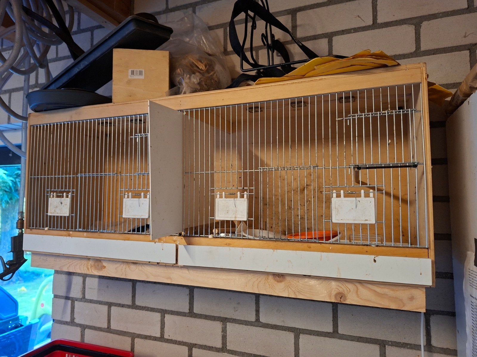 Hele nette broedkooi 2-vaks, Dieren en Toebehoren, Vogels | Hokken en Kooien, Ophalen, Gebruikt, Hout, Broedkooi of Kweekkooi