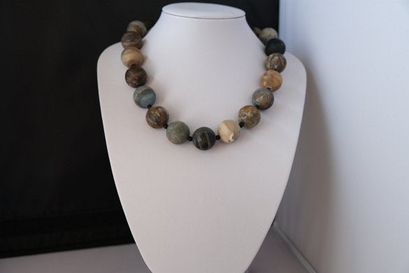 ONYX-VERSTEEND HOUT ketting/oorhanger-set, Overige kleuren, Nieuw, Ophalen of Verzenden, Met edelsteen
