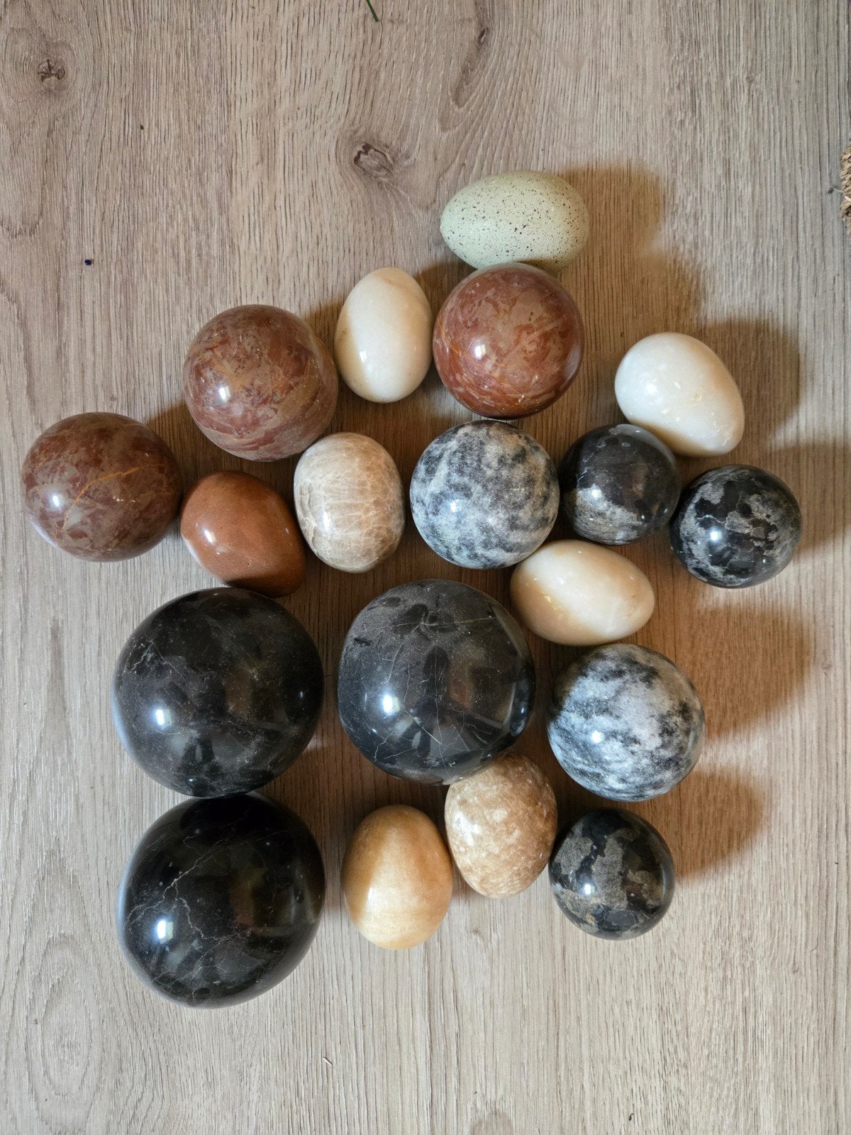 Marmer eieren en ballen, Ophalen