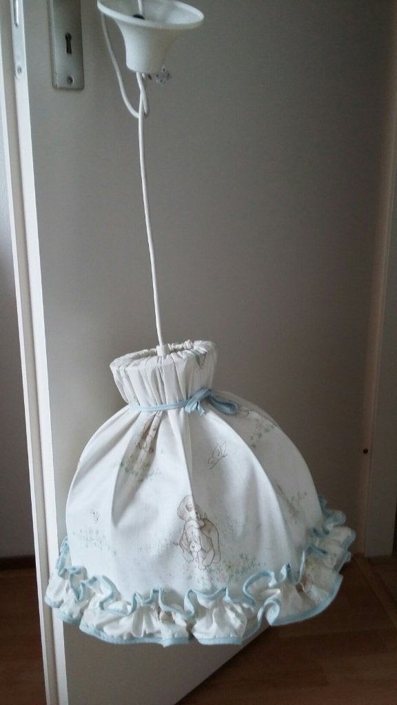 Hanglamp baby-kinderkamer met hondjes, Ophalen of Verzenden, Gebruikt, Textiel