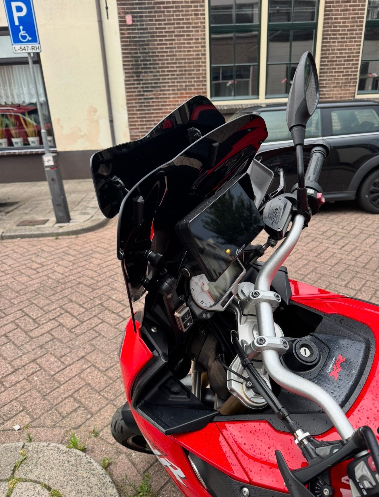 Aangepast Puig windscherm BMW S1000XR K49, Ophalen