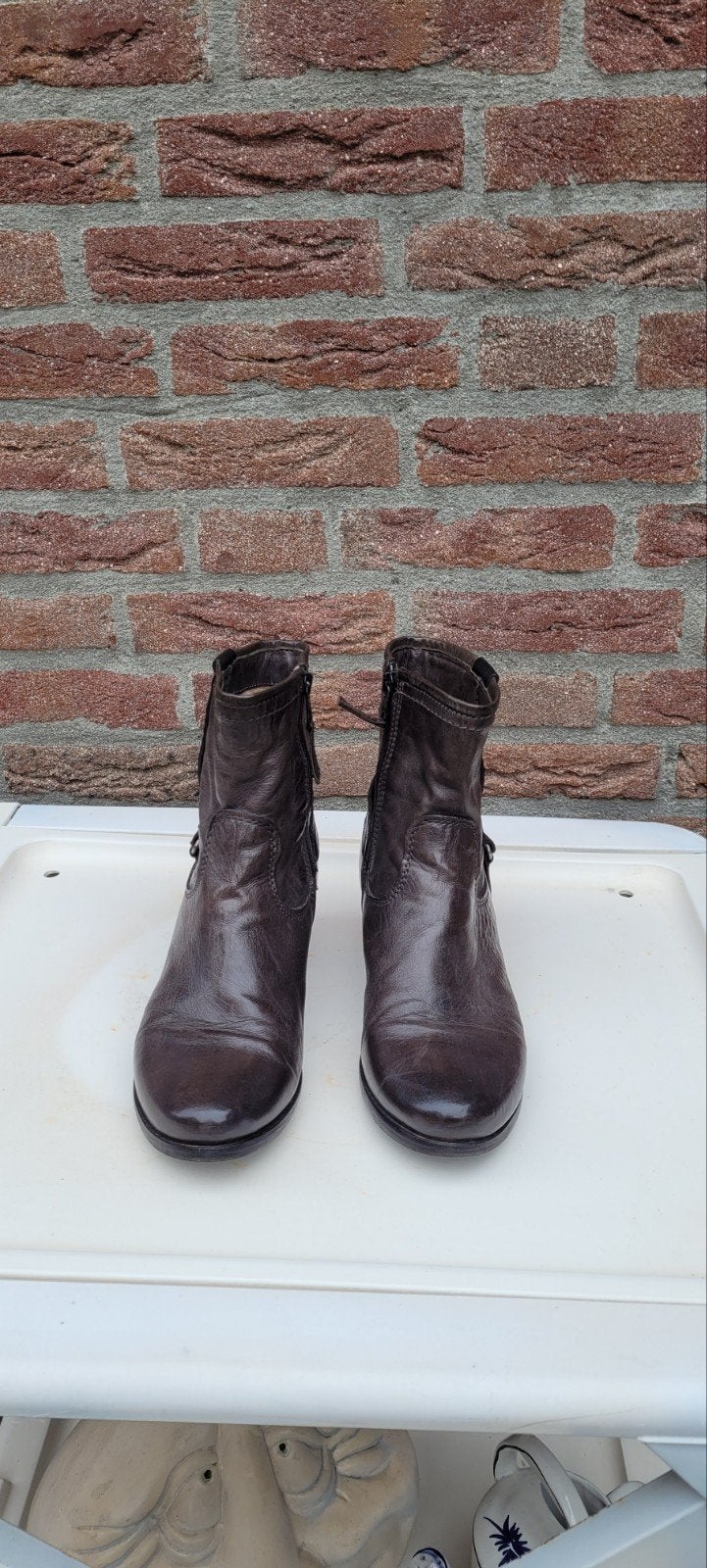 Piedi Nudi bruine leren enkel laarzen maat 39, Kleding | Dames, Bruin, Lage of Enkellaarzen, Ophalen of Verzenden, Zo goed als nieuw