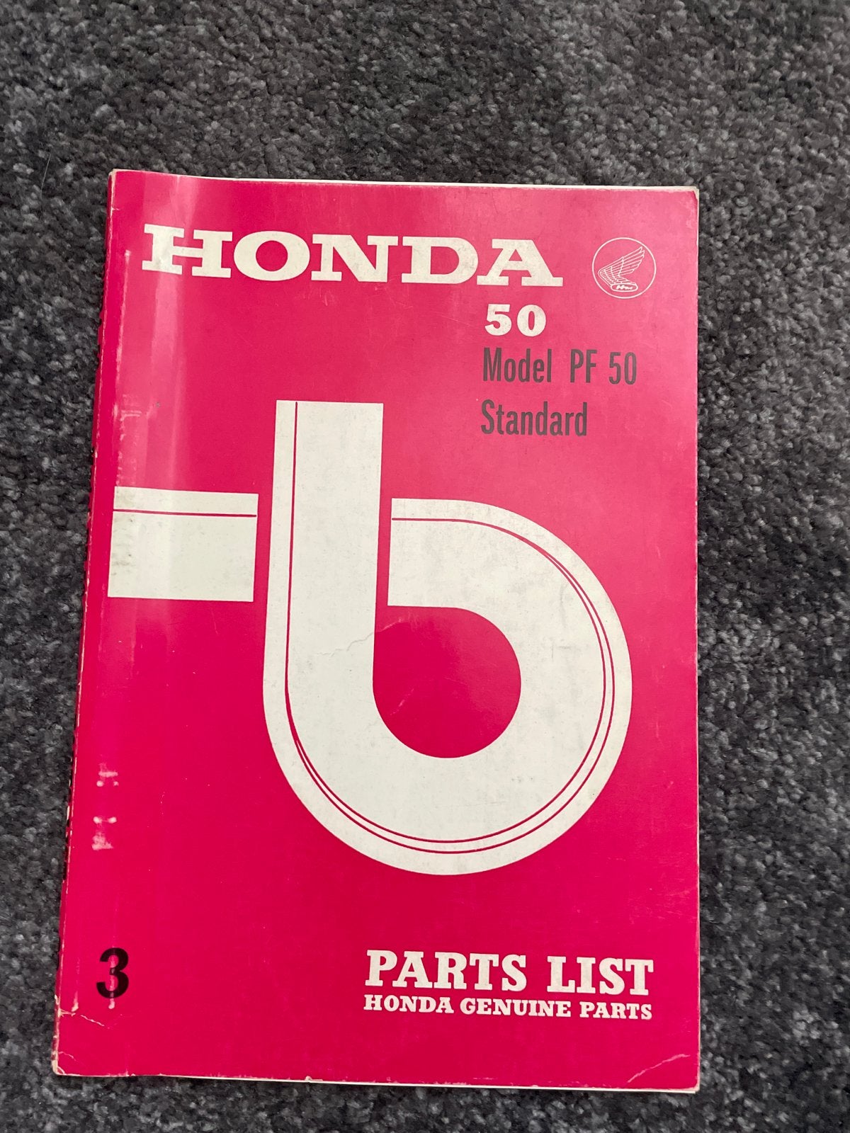 Honda PF 50 Onderdelenlijst - Origineel Boekje, Ophalen of Verzenden, Gebruikt, Overige modellen