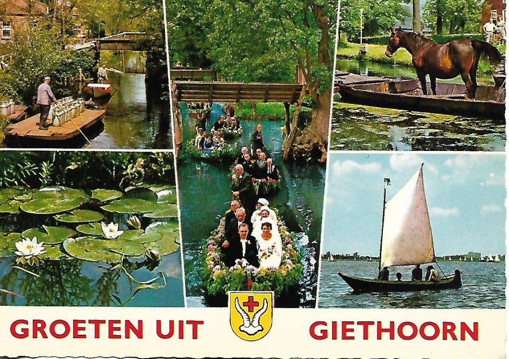 Giethoorn- -5-luik., Verzenden, 1960 tot 1980, Gelopen, Overijssel