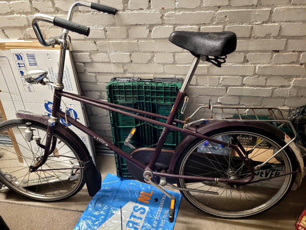 Camping fiets vintage, Fietsen en Brommers, Terugtraprem, Gebruikt, Minder dan 14 inch, Dames