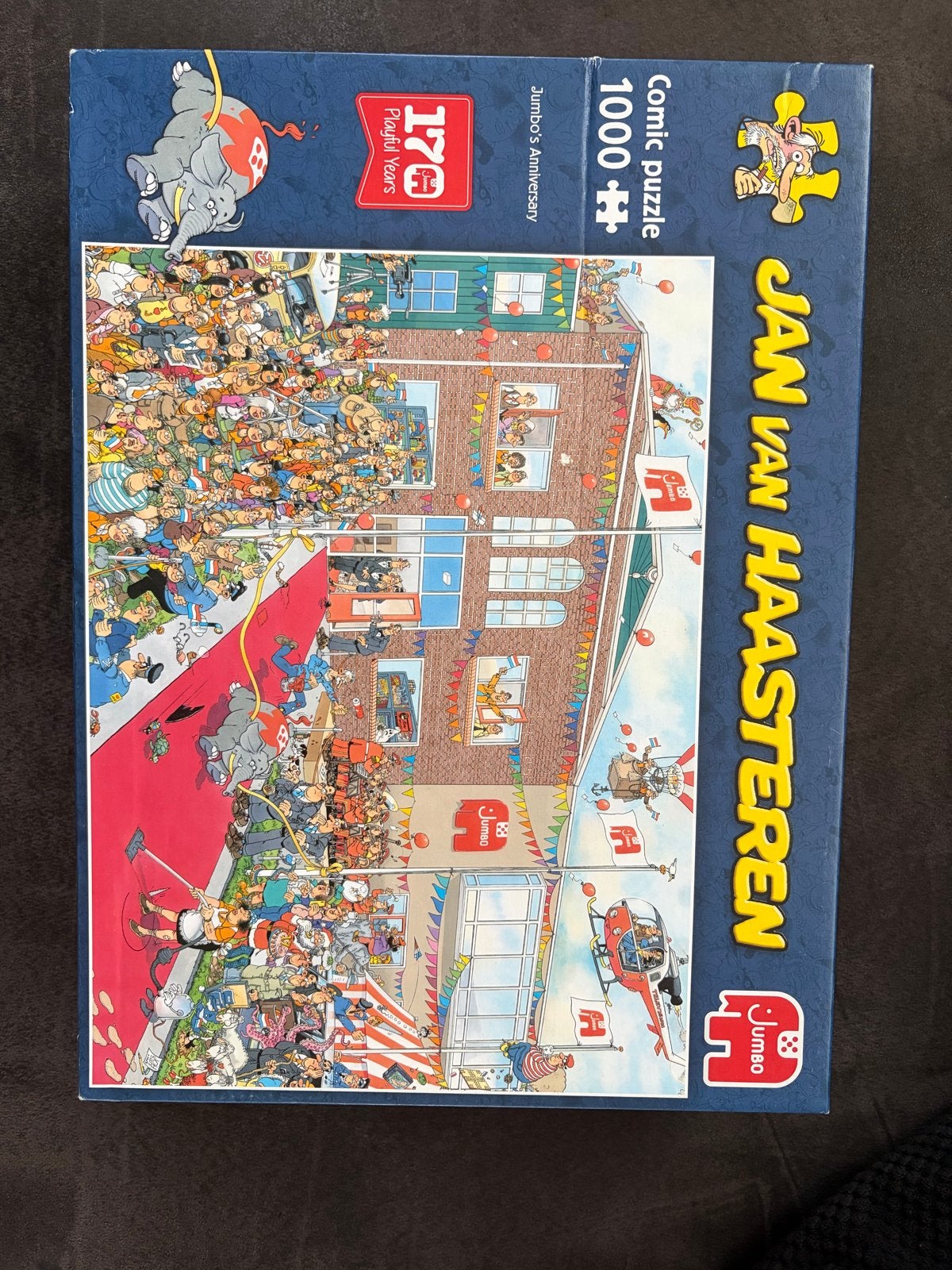 Jan van Haasteren puzzel 1000 stukjes - Jumbo's Anniversary, Ophalen of Verzenden, 500 t/m 1500 stukjes, Gebruikt, Legpuzzel