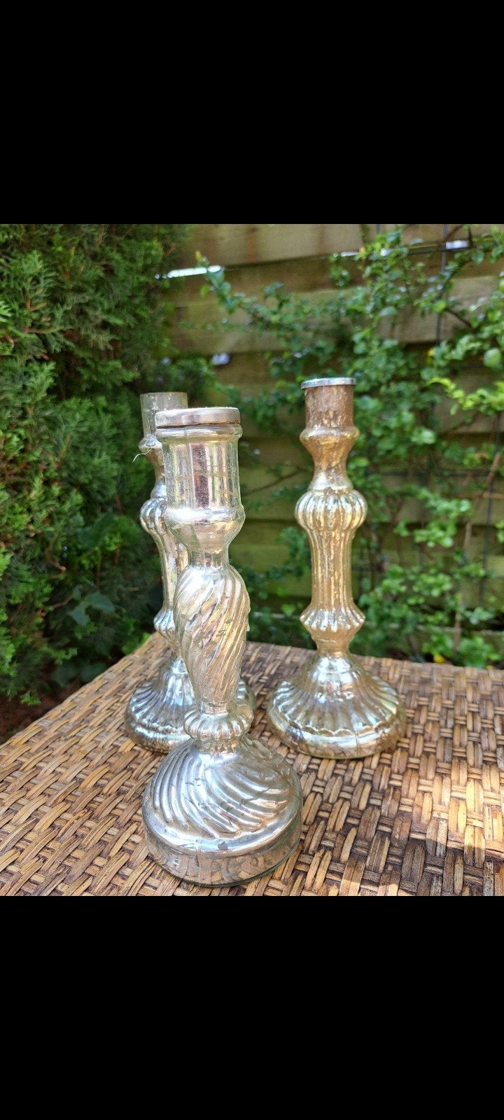 Zilverglas kandelaars, Antiek en Kunst, Ophalen of Verzenden