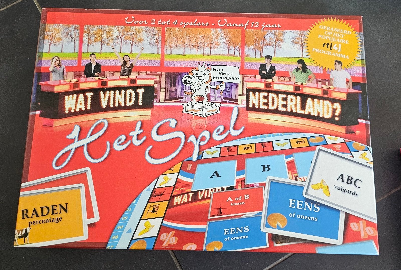 Wat Vindt Nederland? Het Spel - Bordspel RTL4, Een of twee spelers, Ophalen of Verzenden, Zo goed als nieuw, RTL4