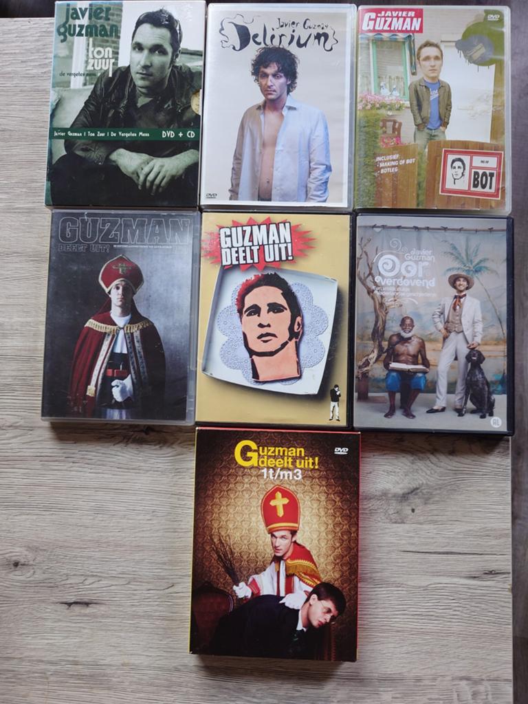 Javier Guzman 9x DvDs, Alle leeftijden, Ophalen of Verzenden, Zo goed als nieuw, Stand-up of Theatershow