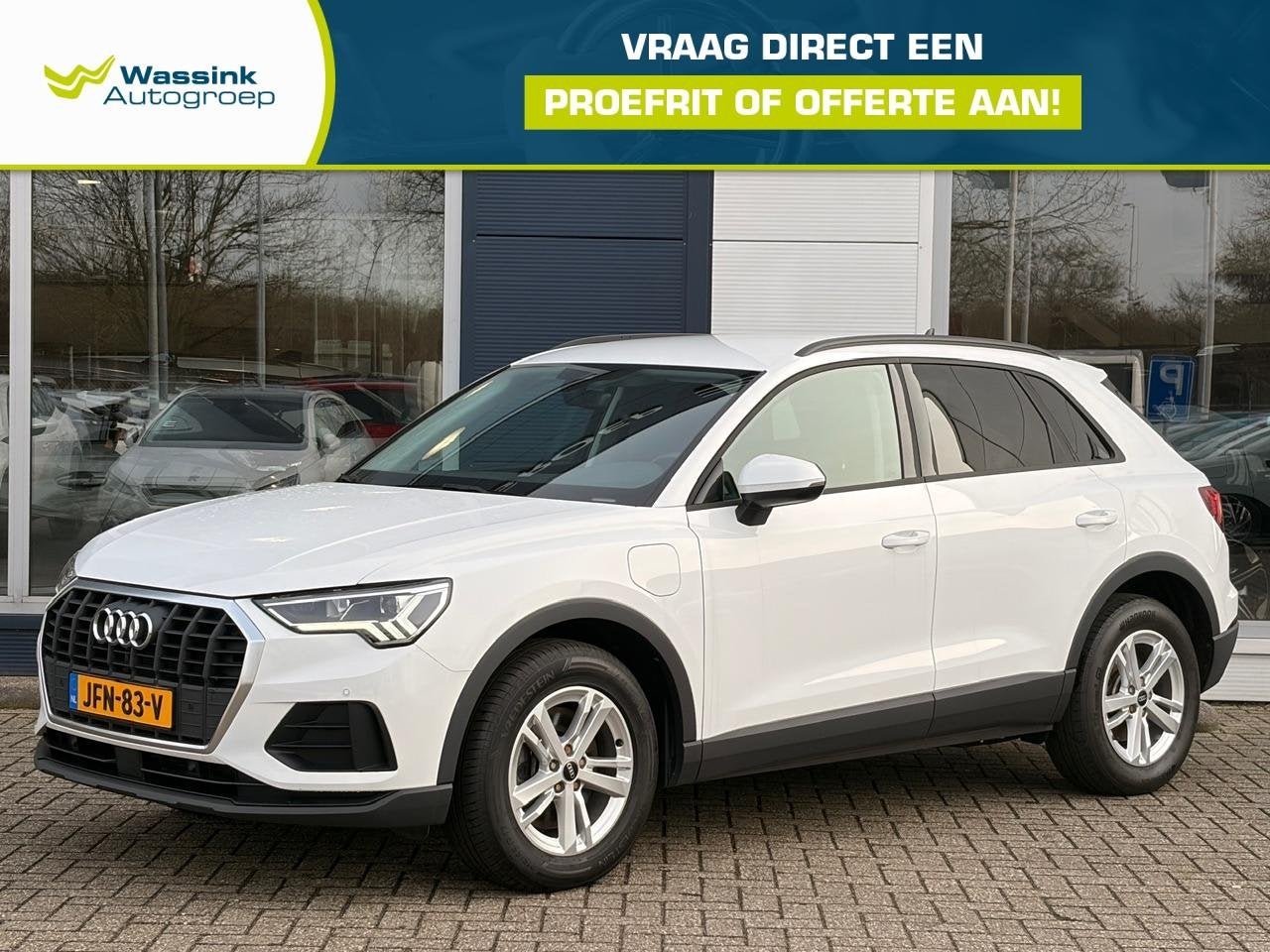 Audi Q3 45 TFSI 245pk PHEV S-tronic Automaat | Navigatie | C, Auto's, Stof, Gebruikt, Wit, Cruise Control